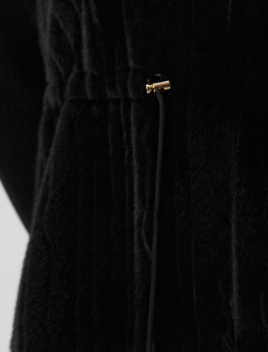 Network Kadın Siyah Suni Kürklü Mont Network Kadın Siyah Suni Kürklü Mont