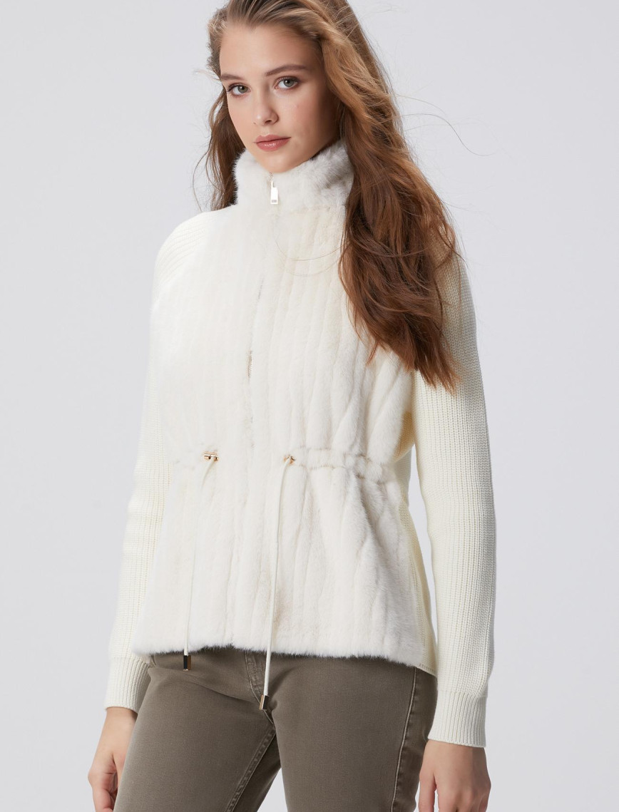 Network Kadın Suni Kürklü Triko Mont Network Kadın Suni Kürklü Triko Mont