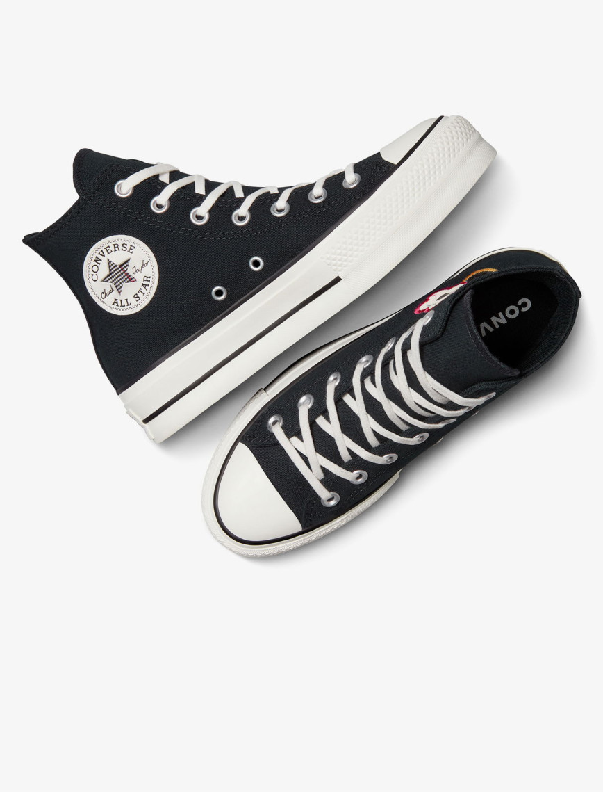 Converse Chuck Taylor All Star Lift Platform Floral Kadın Siyah Sneaker Converse Chuck Taylor All Star Lift Platform Floral Kadın Siyah Sneaker