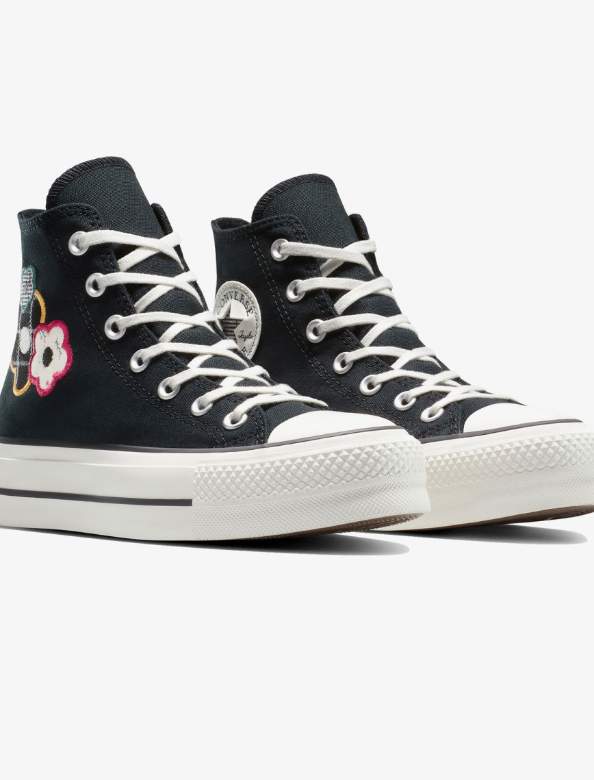 Converse Chuck Taylor All Star Lift Platform Floral Kadın Siyah Sneaker Converse Chuck Taylor All Star Lift Platform Floral Kadın Siyah Sneaker