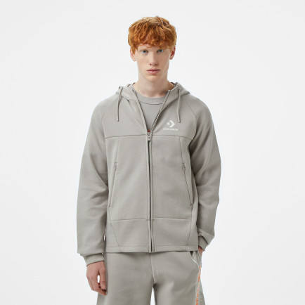 Converse Star Chevron Baskılı Regular Fit Erkek Gri Hoodie Converse Star Chevron Baskılı Regular Fit Erkek Gri Hoodie