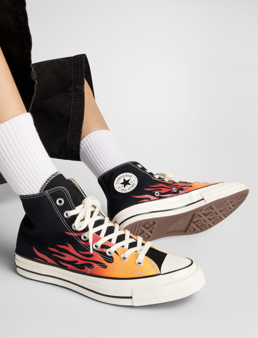 Converse Chuck 70 Fire Unisex Siyah Sneaker Converse Chuck 70 Fire Unisex Siyah Sneaker