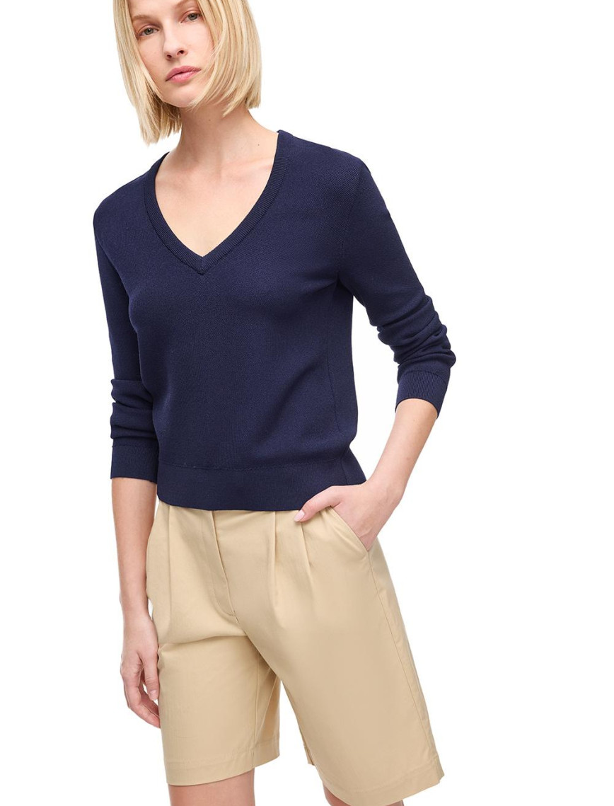 Lacivert V-Yaka Triko Kazak Lacivert V-Yaka Triko Kazak