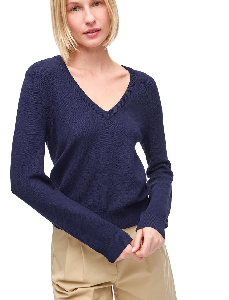 Lacivert V-Yaka Triko Kazak Lacivert V-Yaka Triko Kazak