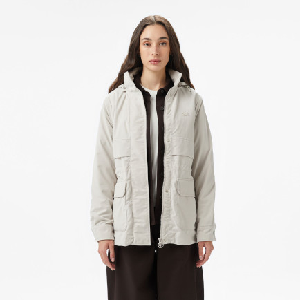 Lacoste Kadın Kapüşonlu Beyaz Mont Lacoste Kadın Kapüşonlu Beyaz Mont