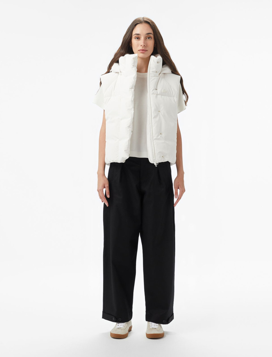 Lacoste Kadın Kapüşonlu Beyaz Yelek Lacoste Kadın Kapüşonlu Beyaz Yelek