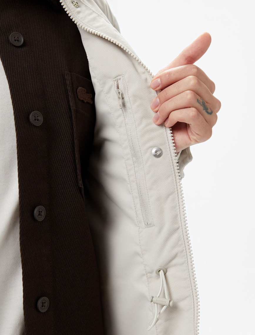 Lacoste Kadın Kapüşonlu Beyaz Mont Lacoste Kadın Kapüşonlu Beyaz Mont