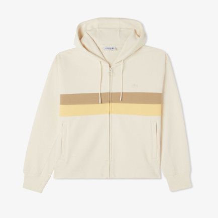 Lacoste Kadın Relaxed Fit Kapüşonlu Renk Bloklu Krem Sweatshirt Lacoste Kadın Relaxed Fit Kapüşonlu Renk Bloklu Krem Sweatshirt