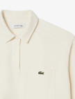 Lacoste Kadın Oversize Fit Polo Yaka Krem Sweatshirt