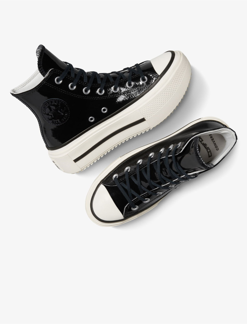 Converse Chuck Taylor All Star Lift Double Stack Platform Deri Unisex Siyah Sneaker Converse Chuck Taylor All Star Lift Double Stack Platform Deri Unisex Siyah Sneaker