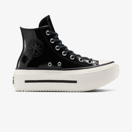 Converse Chuck Taylor All Star Lift Double Stack Platform Deri Unisex Siyah Sneaker
