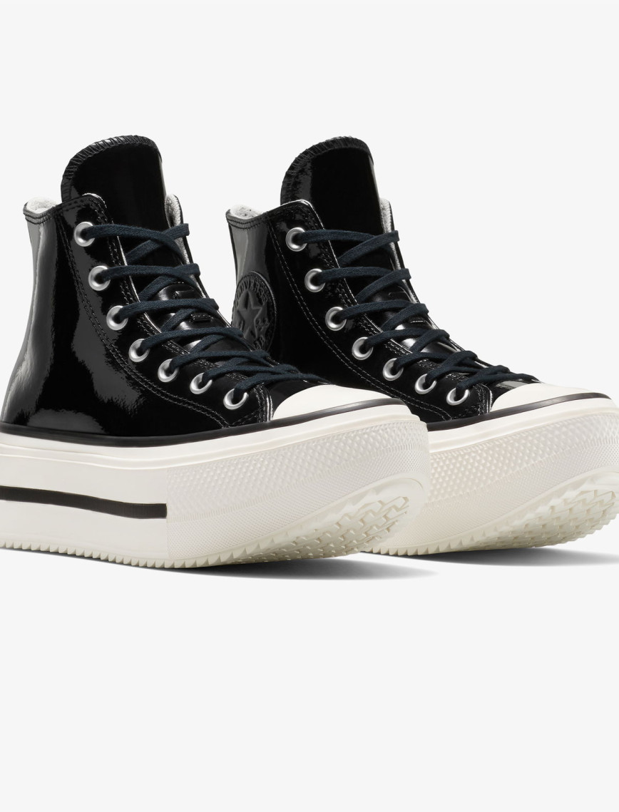 Converse Chuck Taylor All Star Lift Double Stack Platform Deri Unisex Siyah Sneaker Converse Chuck Taylor All Star Lift Double Stack Platform Deri Unisex Siyah Sneaker
