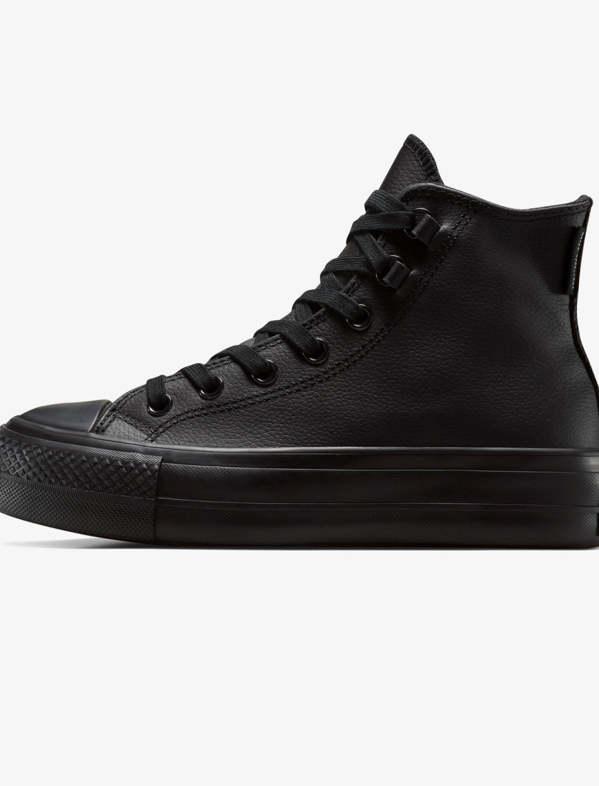 Converse Chuck Taylor All Star Lift Platform Deri Kadın Siyah Sneaker