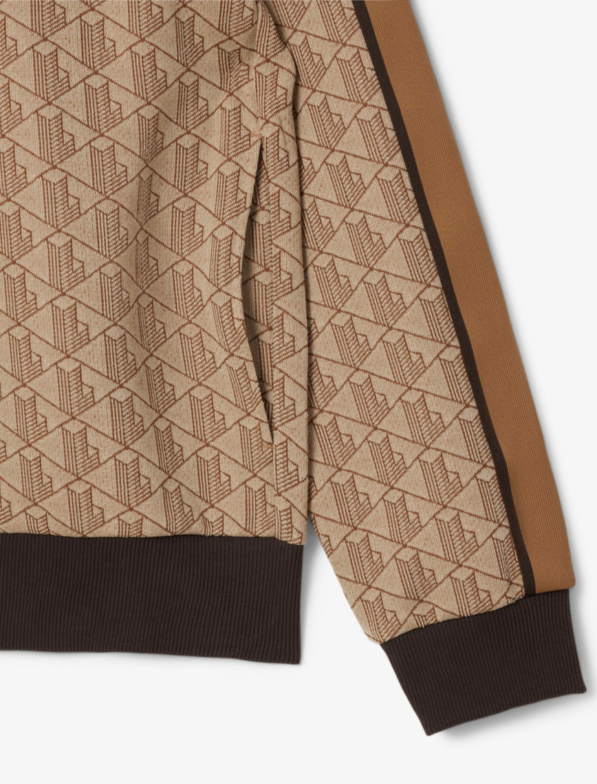 Lacoste Erkek Regular Fit Dik Yaka Monogram Kahverengi Sweatshirt Lacoste Erkek Regular Fit Dik Yaka Monogram Kahverengi Sweatshirt