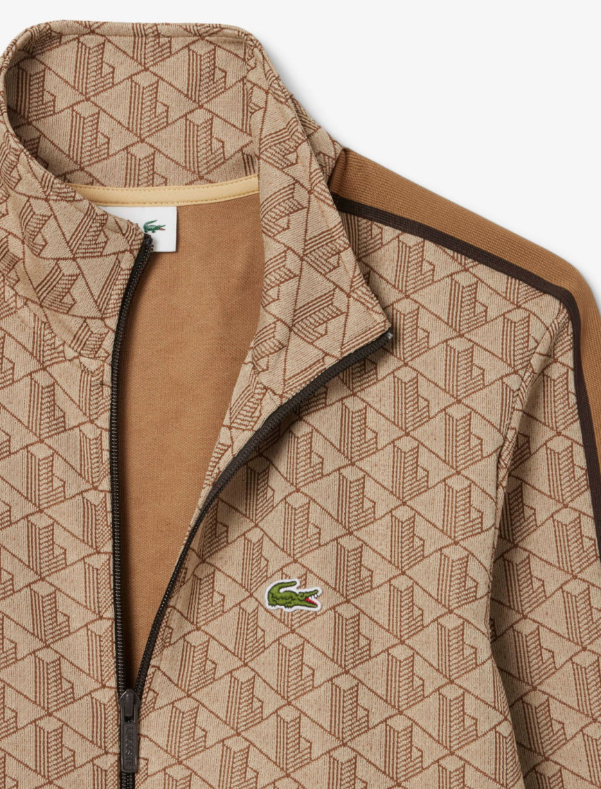 Lacoste Erkek Regular Fit Dik Yaka Monogram Kahverengi Sweatshirt Lacoste Erkek Regular Fit Dik Yaka Monogram Kahverengi Sweatshirt