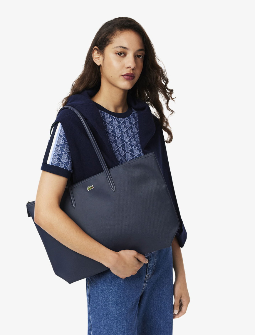 Lacoste Large L.12.12 Kadın Lacivert Omuz Çantası