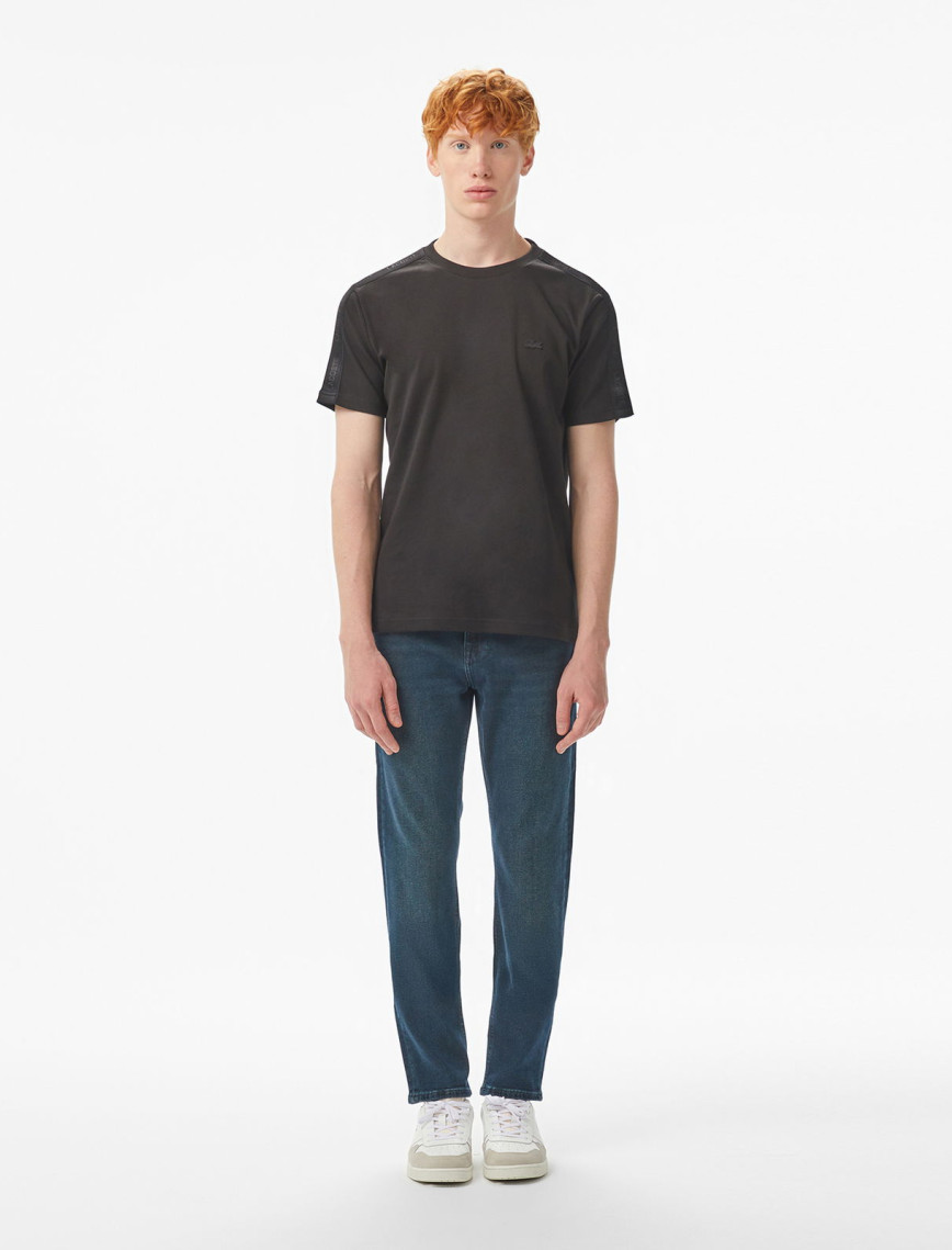 Lacoste Erkek Oversize Fit Bisiklet Yaka Siyah T-Shirt Lacoste Erkek Oversize Fit Bisiklet Yaka Siyah T-Shirt