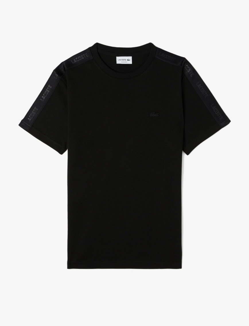 Lacoste Erkek Oversize Fit Bisiklet Yaka Siyah T-Shirt Lacoste Erkek Oversize Fit Bisiklet Yaka Siyah T-Shirt