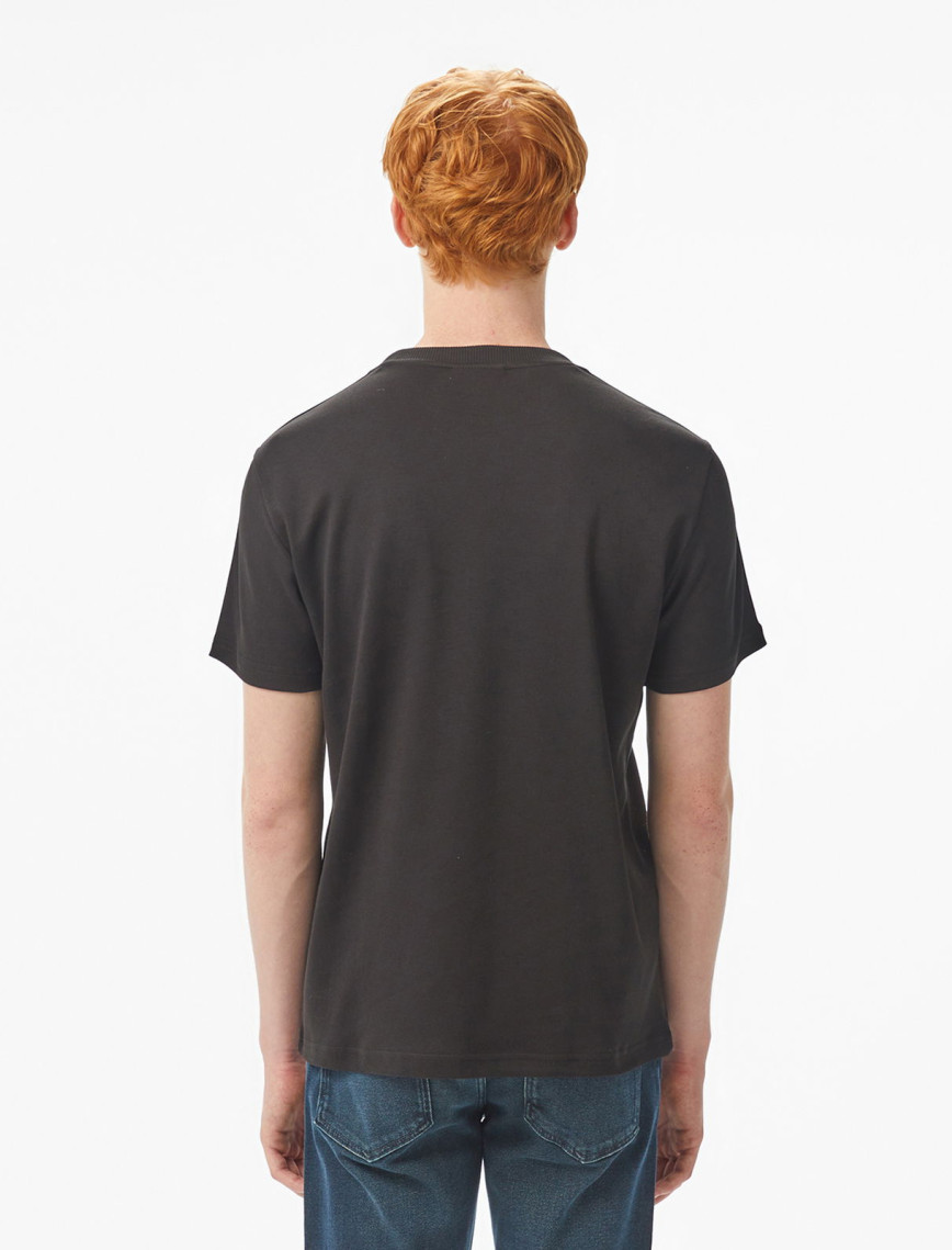 Lacoste Erkek Oversize Fit Bisiklet Yaka Siyah T-Shirt Lacoste Erkek Oversize Fit Bisiklet Yaka Siyah T-Shirt