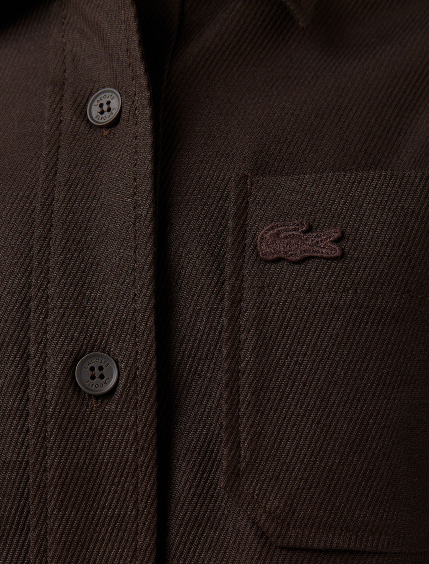 Lacoste Kadın Classic Fit Kısa Kollu Kahverengi Elbise Lacoste Kadın Classic Fit Kısa Kollu Kahverengi Elbise