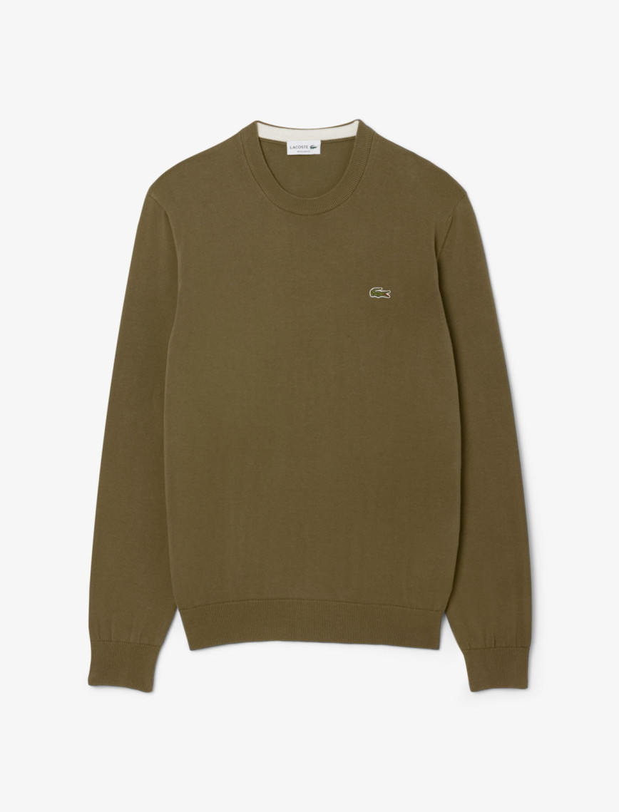 Lacoste Erkek Regular Fit Bisiklet Yaka Organik Pamuk Haki Kazak Lacoste Erkek Regular Fit Bisiklet Yaka Organik Pamuk Haki Kazak