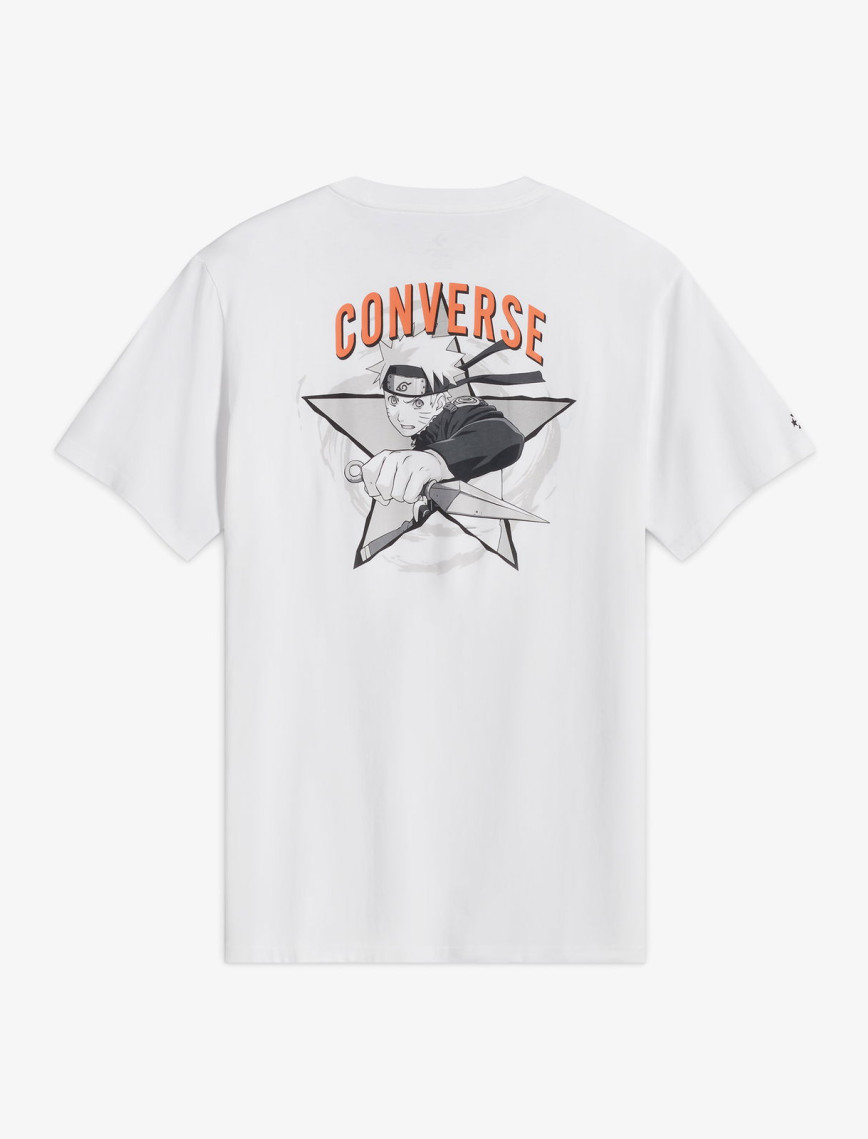 Converse x Naruto Unisex Beyaz T-Shirt Converse x Naruto Unisex Beyaz T-Shirt
