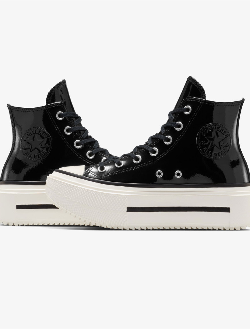 Converse Chuck Taylor All Star Lift Double Stack Platform Deri Unisex Siyah Sneaker Converse Chuck Taylor All Star Lift Double Stack Platform Deri Unisex Siyah Sneaker