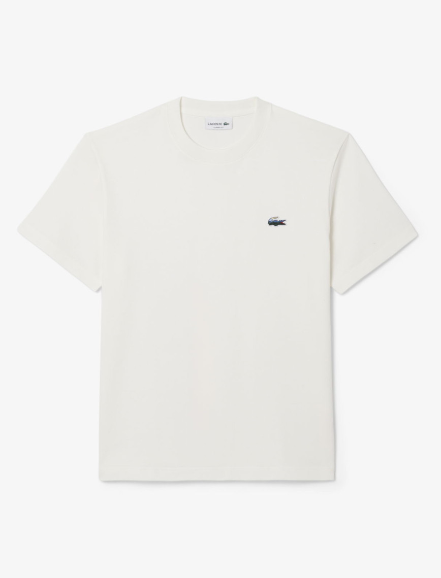 Lacoste Erkek Classic Fit Bisiklet Yaka Beyaz T-Shirt Lacoste Erkek Classic Fit Bisiklet Yaka Beyaz T-Shirt