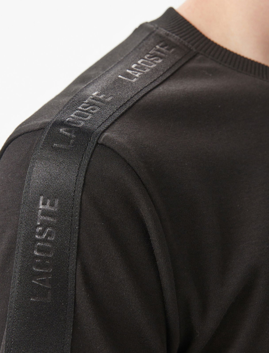 Lacoste Erkek Oversize Fit Bisiklet Yaka Siyah T-Shirt Lacoste Erkek Oversize Fit Bisiklet Yaka Siyah T-Shirt