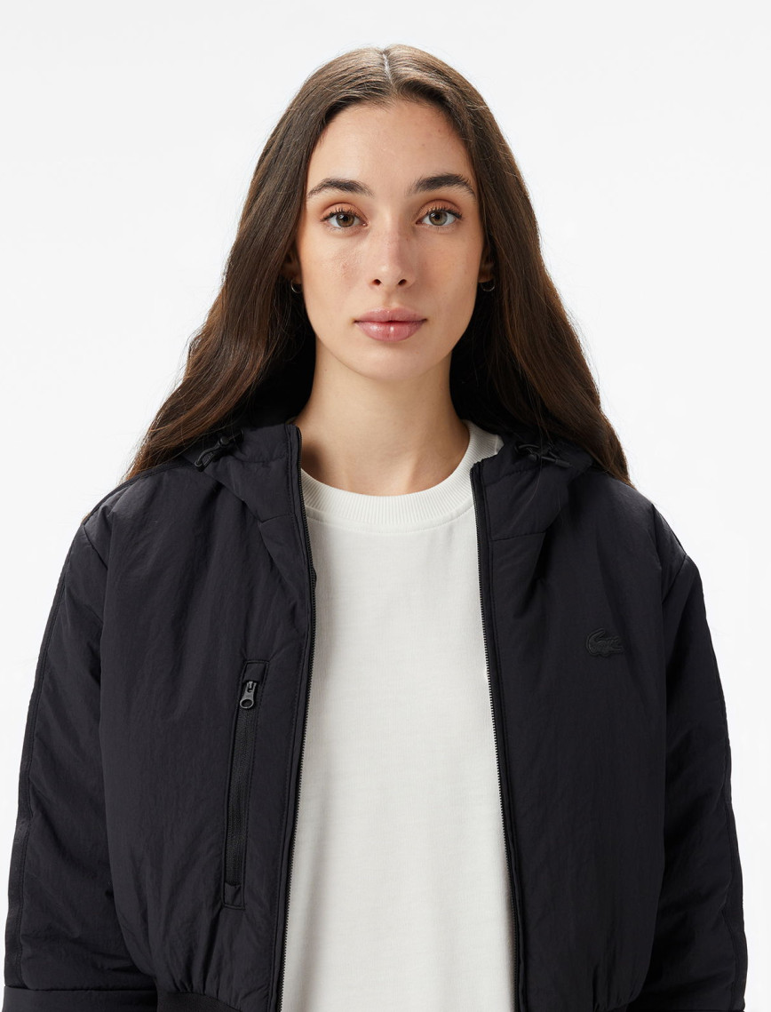 Lacoste Kadın Kapüşonlu Siyah Ceket Lacoste Kadın Kapüşonlu Siyah Ceket