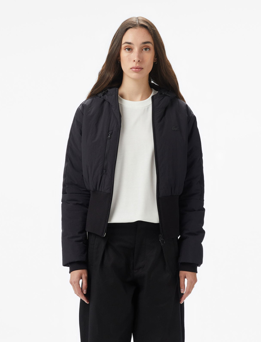 Lacoste Kadın Kapüşonlu Siyah Ceket Lacoste Kadın Kapüşonlu Siyah Ceket