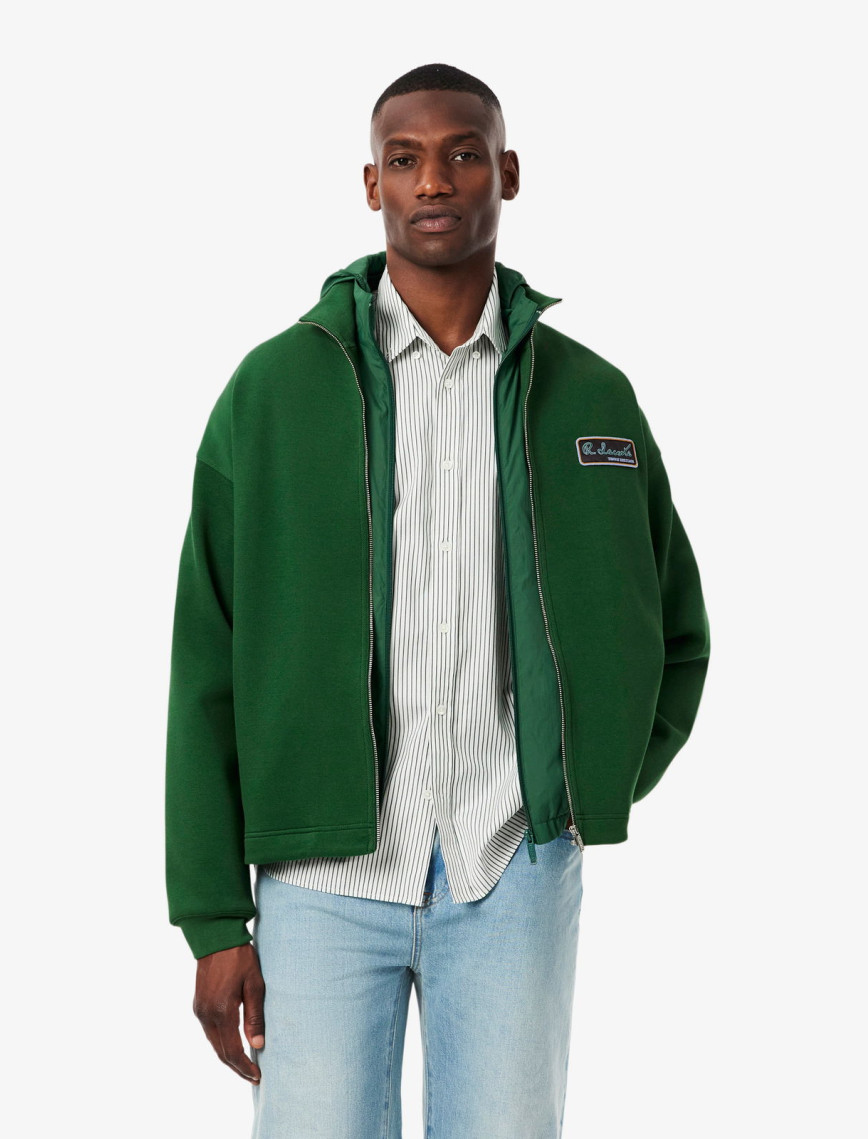 Lacoste Erkek Loose Fit Kapüşonlu Yeşil Sweatshirt Lacoste Erkek Loose Fit Kapüşonlu Yeşil Sweatshirt