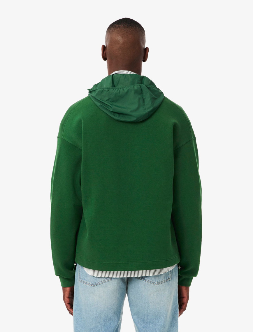 Lacoste Erkek Loose Fit Kapüşonlu Yeşil Sweatshirt Lacoste Erkek Loose Fit Kapüşonlu Yeşil Sweatshirt