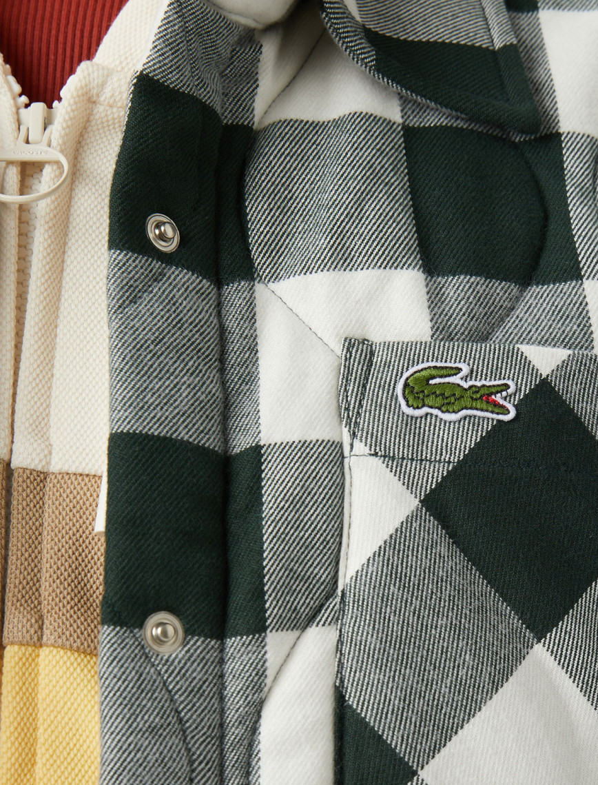 Lacoste Kadın Ekose Koyu Yeşil Gömlek Lacoste Kadın Ekose Koyu Yeşil Gömlek