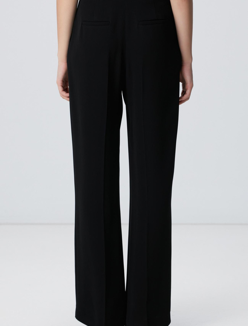 Network Kadın Siyah Pileli Pantolon Network Kadın Siyah Pileli Pantolon