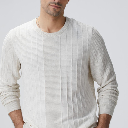 Network Erkek Naturel Desenli Triko Kazak Network Erkek Naturel Desenli Triko Kazak