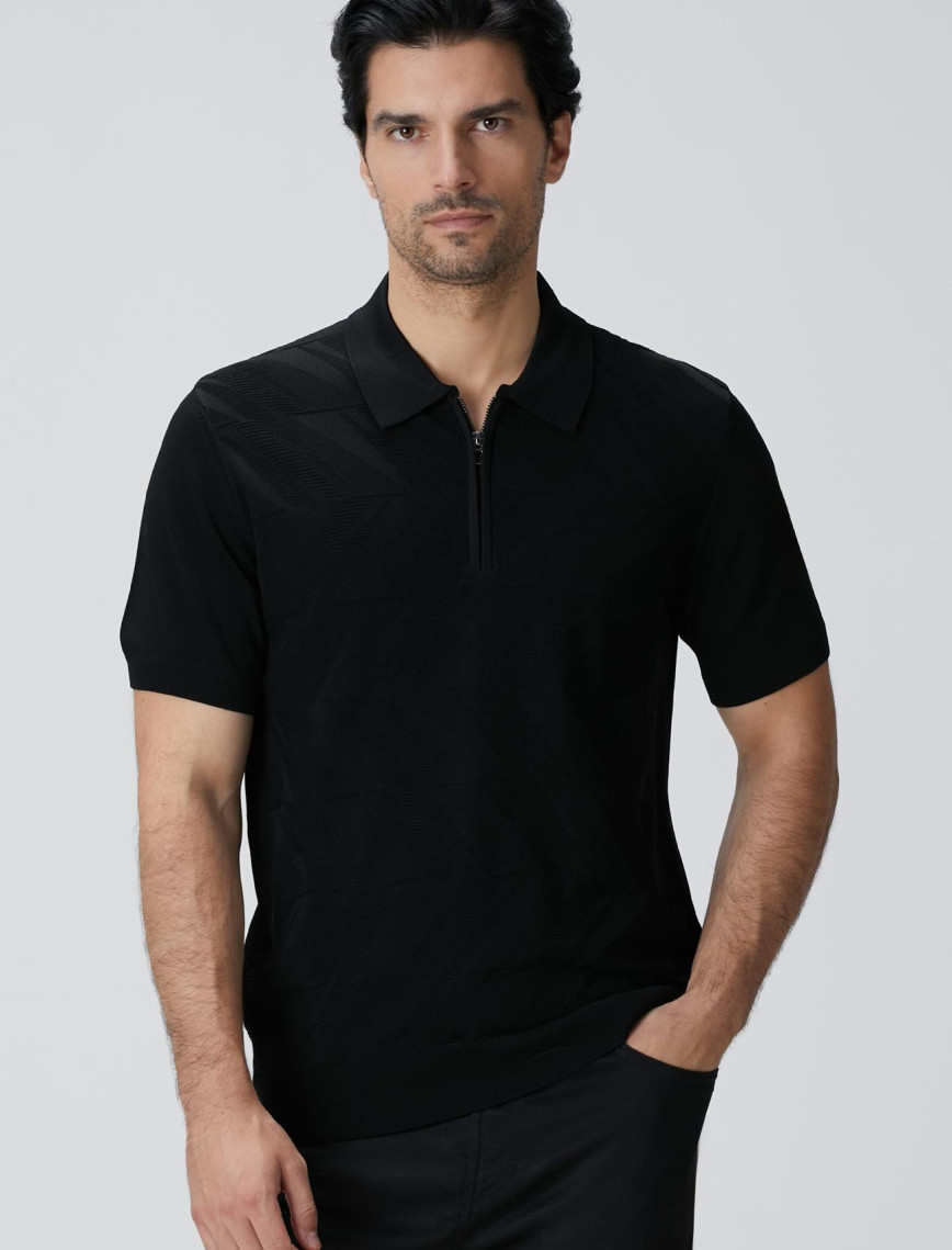 Network Erkek Siyah Jakarlı Triko Kazak Network Erkek Siyah Jakarlı Triko Kazak