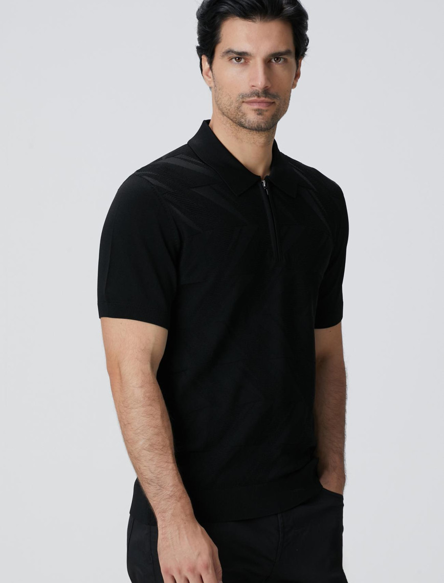 Network Erkek Siyah Jakarlı Triko Kazak Network Erkek Siyah Jakarlı Triko Kazak