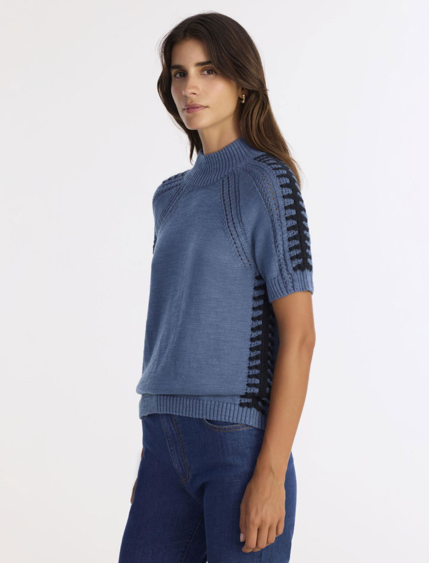 YARGICI Regular Dik Yaka Kısa Kol Kazak YARGICI Regular Dik Yaka Kısa Kol Kazak