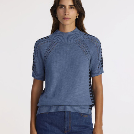 YARGICI Regular Dik Yaka Kısa Kol Kazak YARGICI Regular Dik Yaka Kısa Kol Kazak