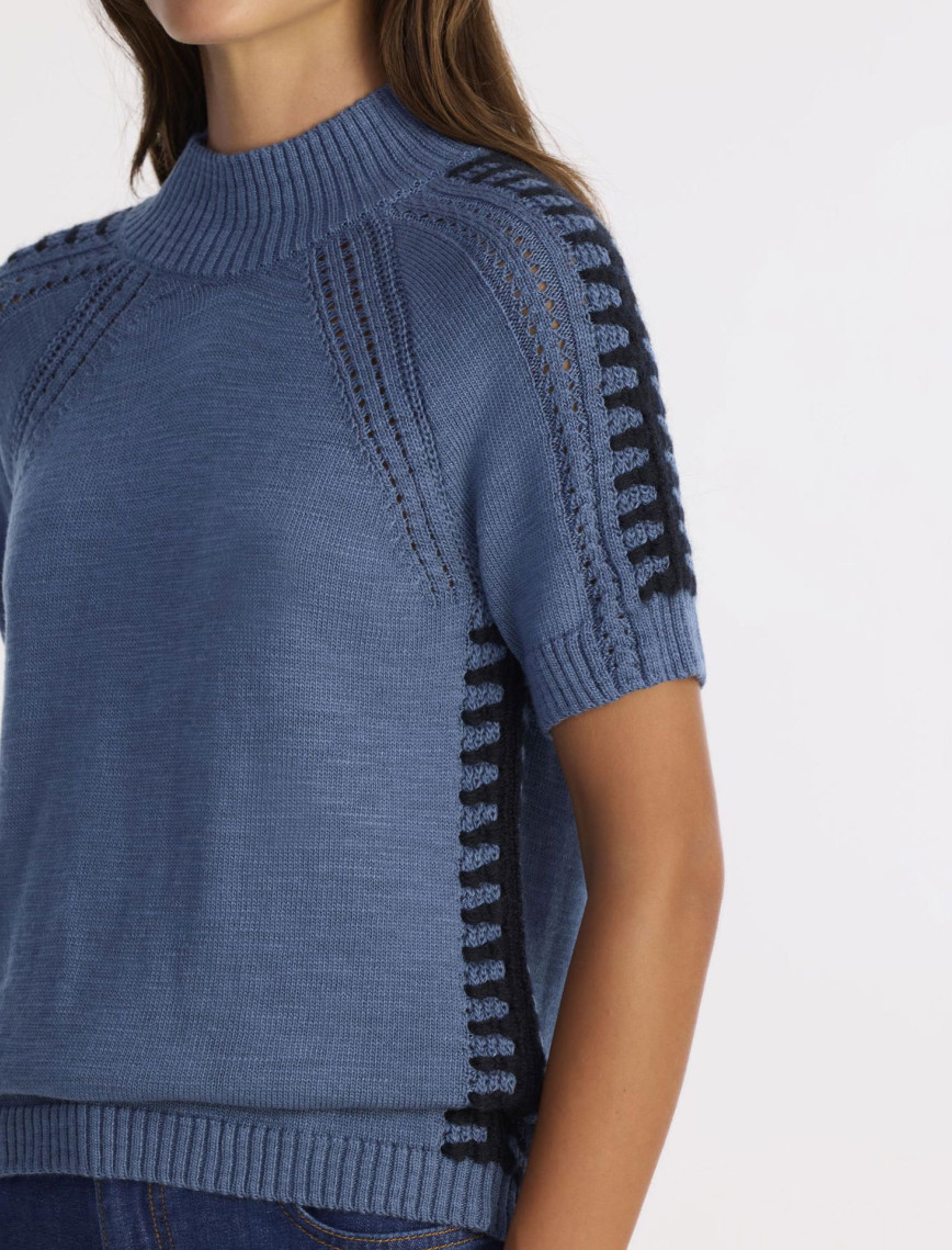 YARGICI Regular Dik Yaka Kısa Kol Kazak YARGICI Regular Dik Yaka Kısa Kol Kazak