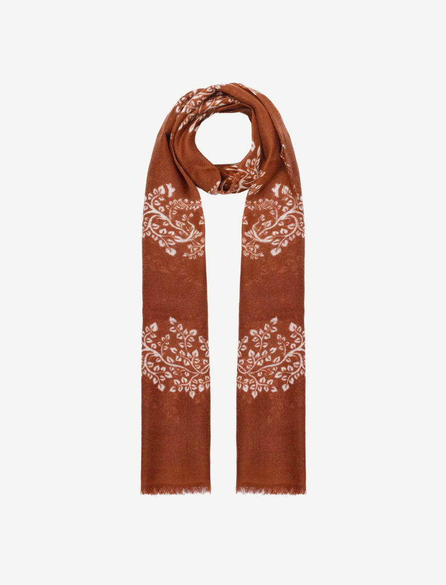 YARGICI Yaprak Desenli Yün Şal YARGICI Yaprak Desenli Yün Şal