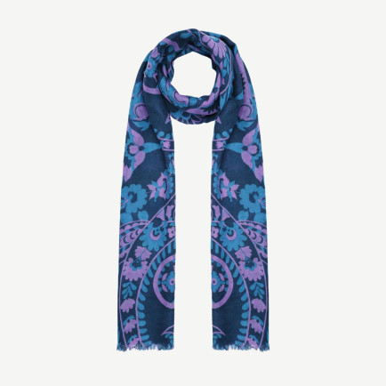 YARGICI Çiçek Desenli Yün Şal YARGICI Çiçek Desenli Yün Şal