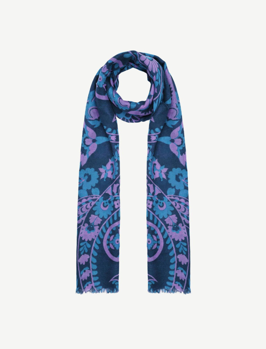 YARGICI Çiçek Desenli Yün Şal YARGICI Çiçek Desenli Yün Şal