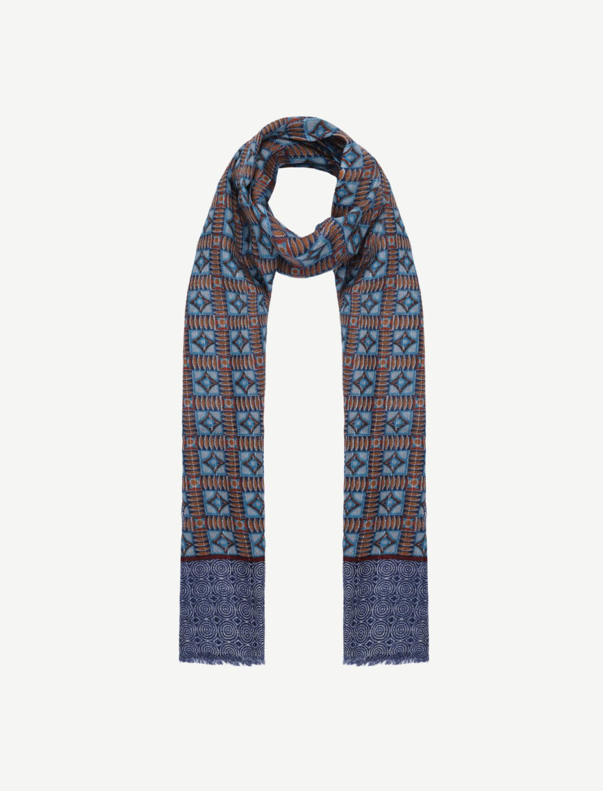 YARGICI Geometrik Desenli Yün Şal YARGICI Geometrik Desenli Yün Şal