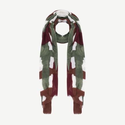 YARGICI Renk Bloklu Yün Şal YARGICI Renk Bloklu Yün Şal