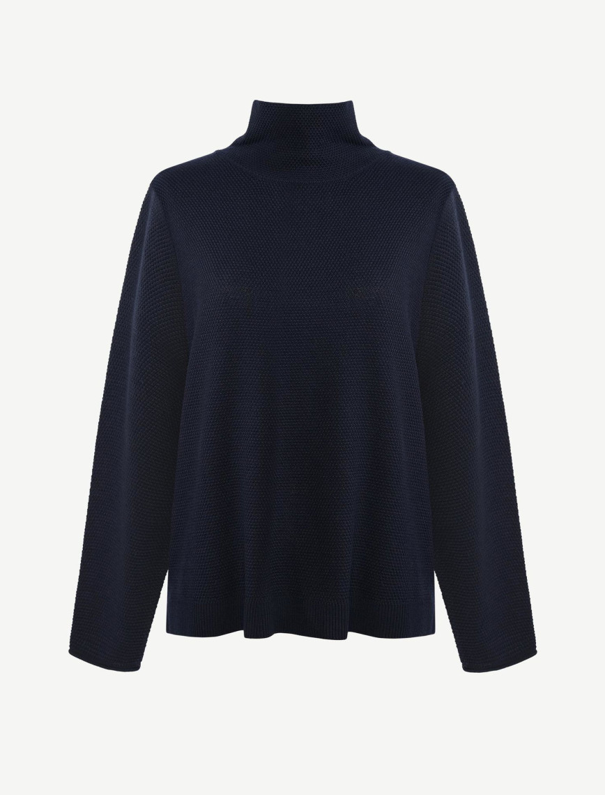 YARGICI Geniş Balıkçı Yaka Uzun Kol Kazak YARGICI Geniş Balıkçı Yaka Uzun Kol Kazak