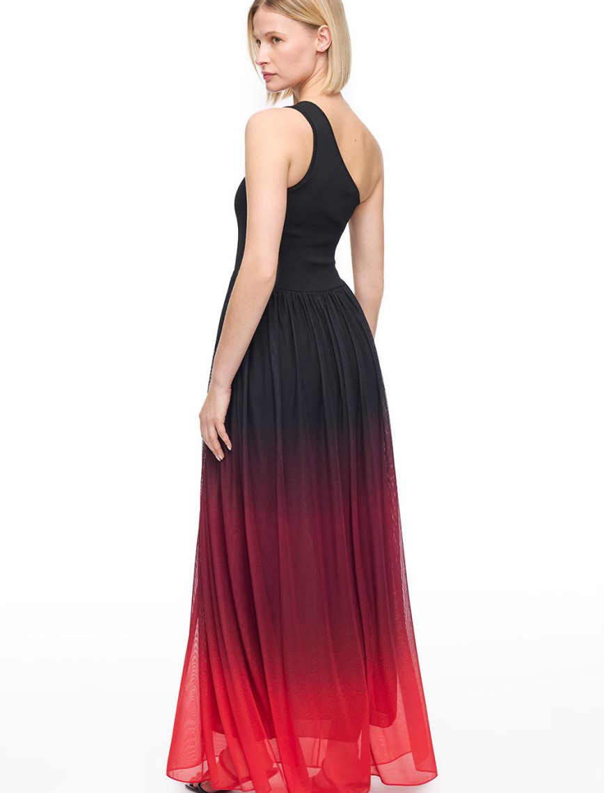 Siyah Kolsuz Pamuklu Triko Elbise