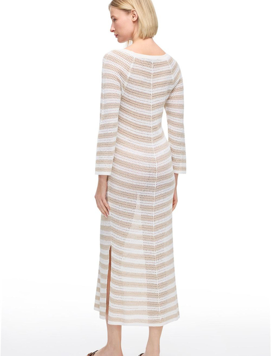 Ekru Bej Raglan Kol Triko Elbise Ekru Bej Raglan Kol Triko Elbise