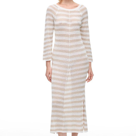 Ekru Bej Raglan Kol Triko Elbise Ekru Bej Raglan Kol Triko Elbise